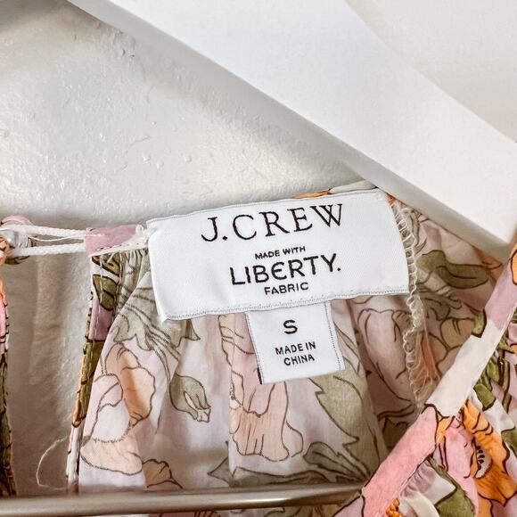 J. Crew Liberty Fabric Butterfield Smocked Waist Mini Dress Small - Picture 2 of 5